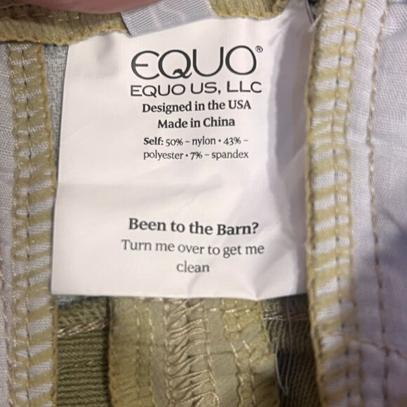 EQUO 2 PAIR Riding Breeches Mid-Rise Stretch Grip Fabric Maroon Trim Size 12 - Picture 4 of 10